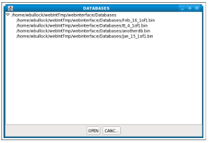  Figure 2.2: Choose new database from directory tree